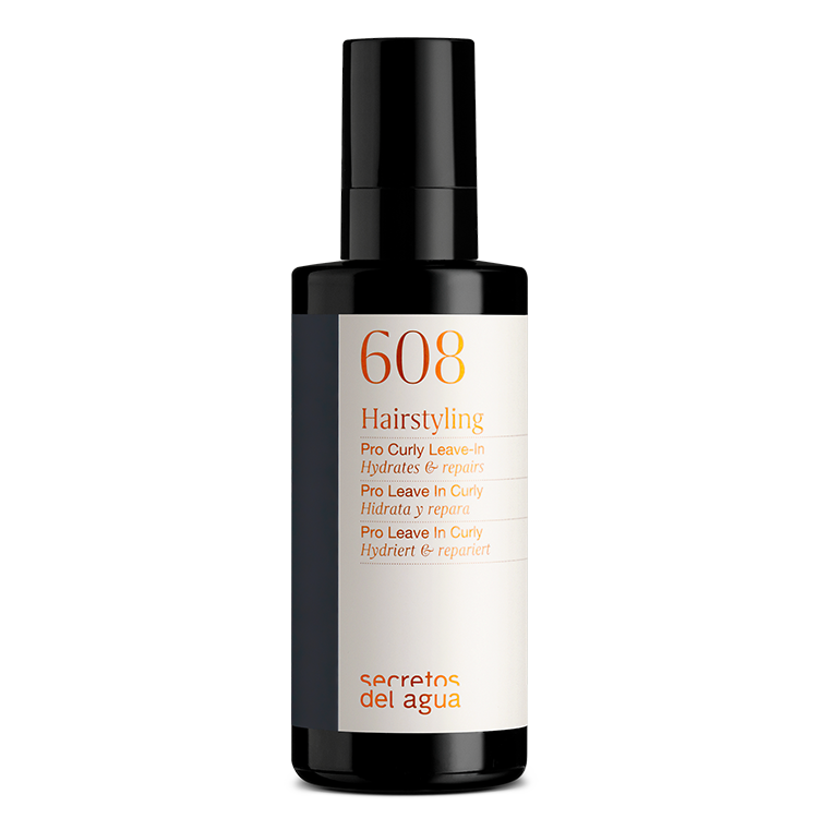 Envase de Pro Leave In Curly, leave in acondicionador sin aclarado para pelo rizado método curly